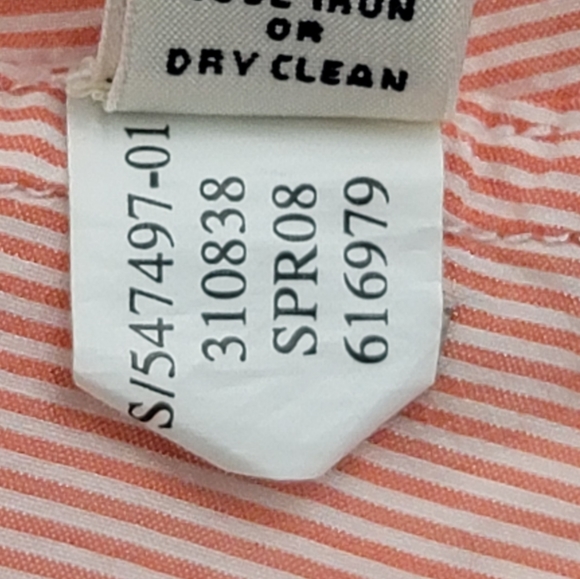 Cotton Silk Blend Pinstripe Button Front Shirt Med - Picture 13 of 14